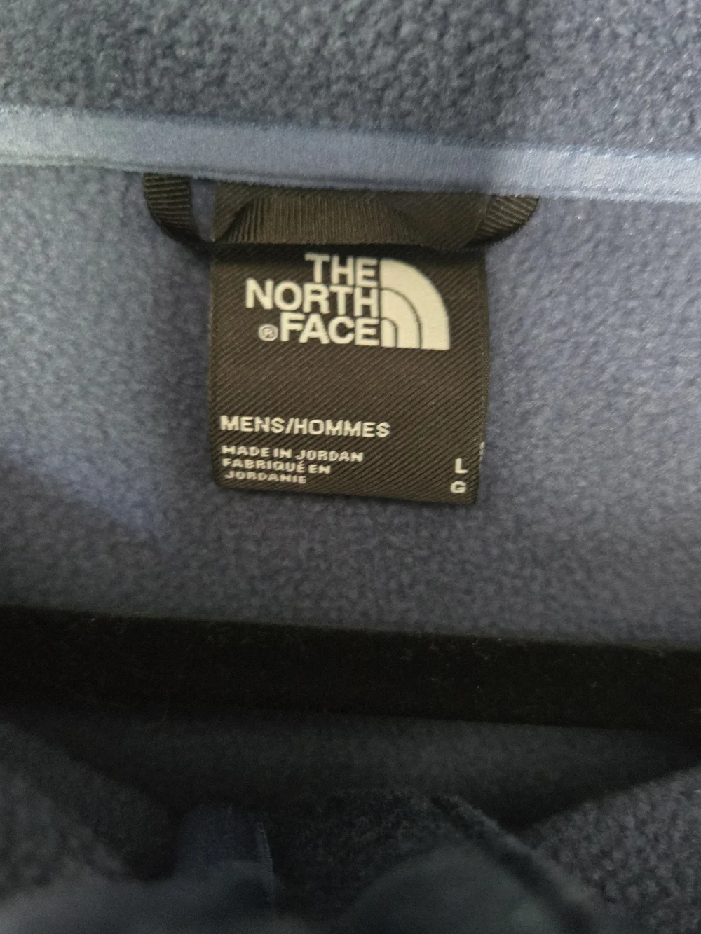 The North Face Full Zip Hooded Fleece Jacket Men's Large Blue Performance